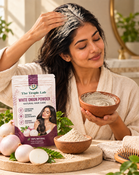 Pure Onion Powder for Hair Growth, Strength & Scalp Care