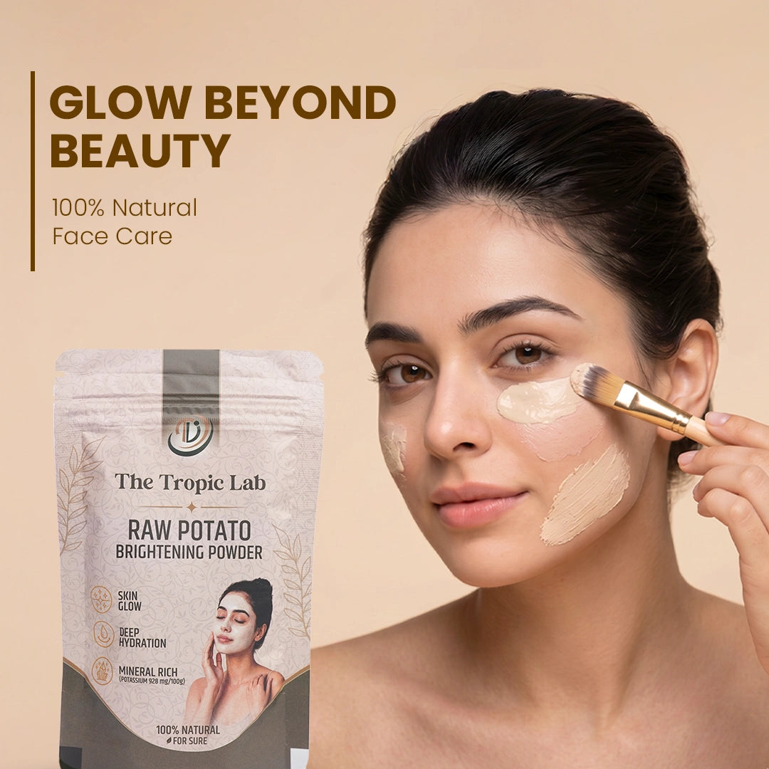 Raw Potato Brightening Powder for Face Tan