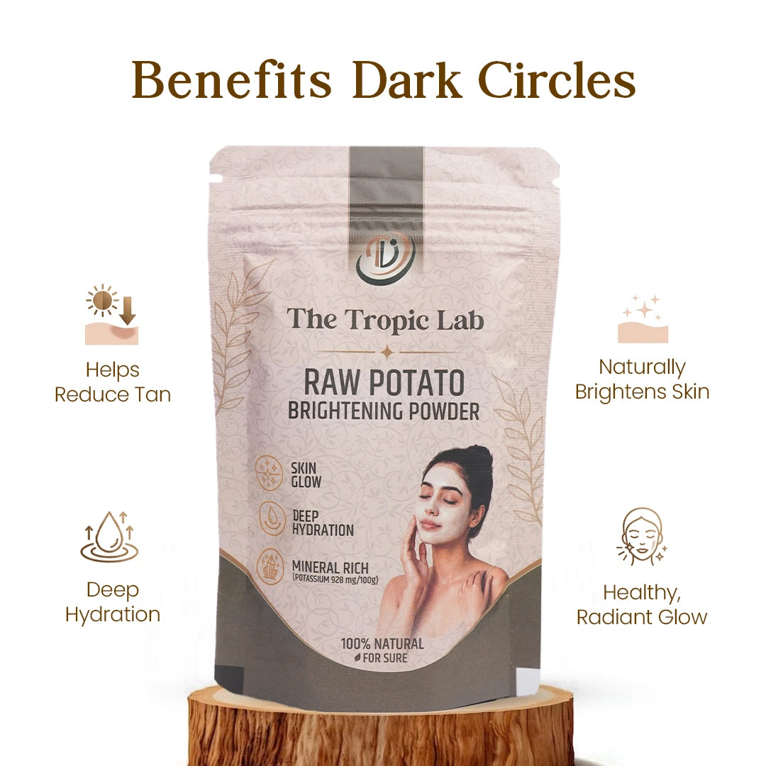 Raw Potato Brightening Powder for Under-Eye Care