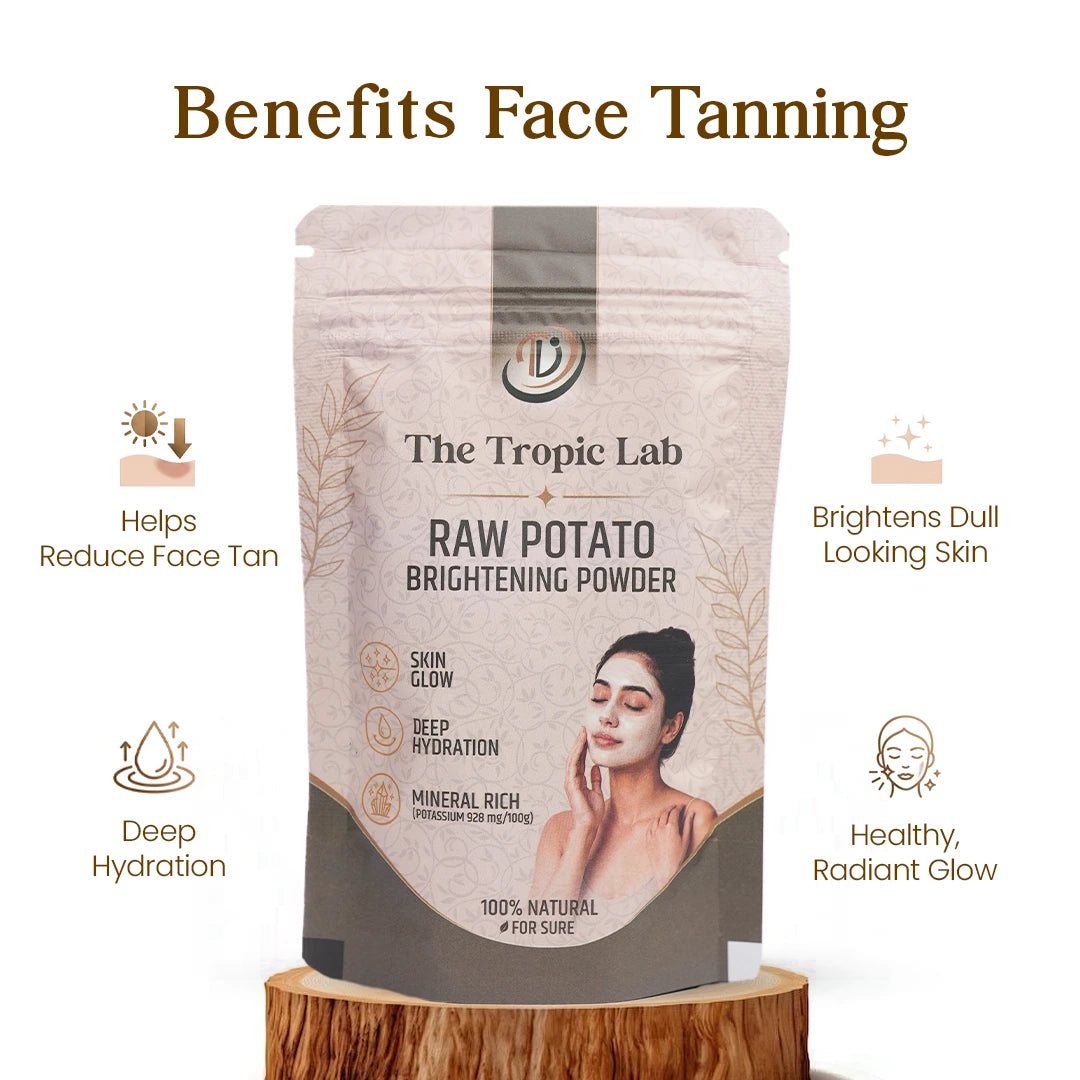 Raw Potato Brightening Powder for Face Tan